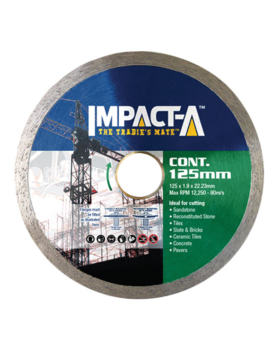 IMPACTA - CONTINUOUS RIM DIAMOND BLADE 125MM X 22.23MM 