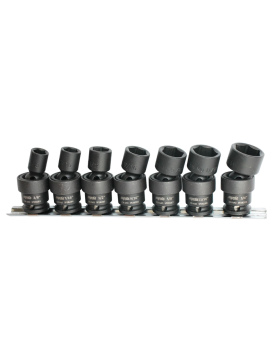 SP Tools - 7PC - 3/8"DR IMPACT SOCKET RAIL SET - 6PT SAE SWIVEL