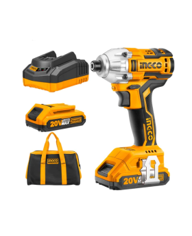 INGCO - Li-ion Brushless Impact Driver 20V Kit