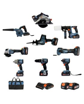 Senix X2 18V Cordless 9 Piece Combo Kit S1