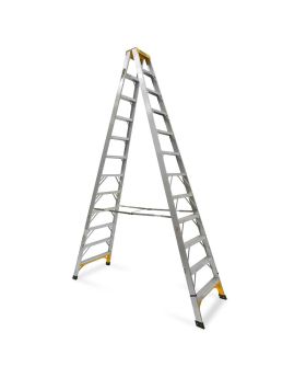 Gorilla SM012-HD Double sided A-frame ladder 3.6m (12ft) Aluminium 180kg Heavy Duty Industrial