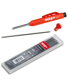SOLA  Deep Hole Marker & 6Pack Graphite Leads Combo Set - Tradesman Clutch Pencil - TLM -WWD
