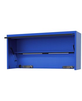 SP Tools 73" USA SUMO Series Wide Power Top Hutch - Shelf, Pegboard, Light-Blue/Black-SP44830BL