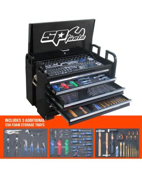 SP Tools METRIC/SAE FIELD SERVICE TOOL KIT WITH HDFI INSERTS-413PC-SP50115X