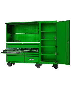 SP Tools USA Sumo Series 87" Workstation 517pce Tool Box Combo Kit-Green/Black-SP50800G