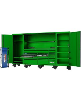 SP Tools USA Sumo Series 128" Complete Workstation 708pce Tool Box Combo Kit-Green/Black-SP50850G