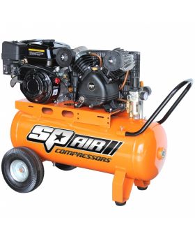 SP TOOLS 6.5 HP Petrol Driven Cast Iron V-Twin Air Compressor SP17P -BD