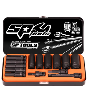 SP TOOLS - 1/2"Dr Deep Impact Socket Set - 6pt SAE - 14pc -BFD