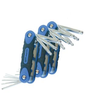 SP TOOLS Hex Key Set - 3pc Magdrive Folding - Metric, SAE & Torx SP34560