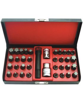 SP Tools SP39610 37pc 3/8 + 1/2'dr Pro Bit Set