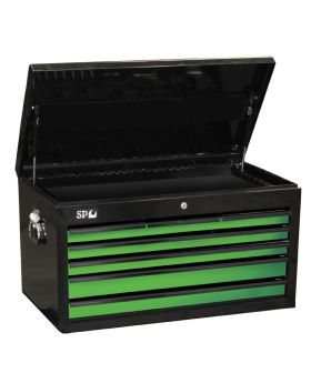 SP Tools SP40122 SUMO SERIES TOOL BOX - 7 DRAWER - BLACK/GREEN DRAWERS