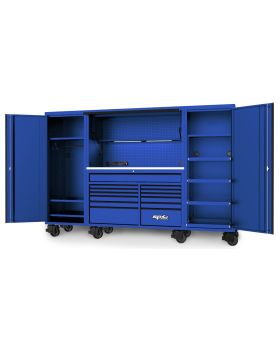 SP TOOLS 114" USA SUMO SERIES COMPLETE WORKSTATION - BLUE/BLACK - SP44790BL