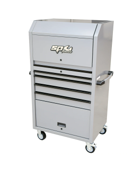 SP Tools 36" USA SUMO SERIES DIAGNOSTIC STATION 4 DRAWER - LETHAL GREY/BLACK HANDLES