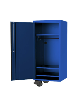 SP Tools 27" USA SUMO SERIES SIDE CABINET - 3 FIXED SHELVES & CLOTHES HANG RAIL - BLUE