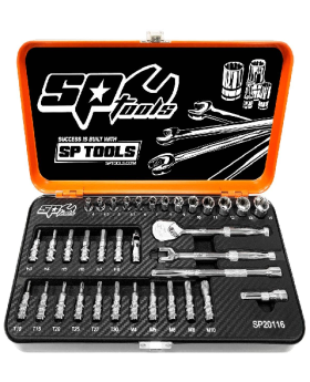 SP TOOLS - 35PC - 1/4"DR SOCKET SET - METRIC, INHEX, TORX & SPLINE