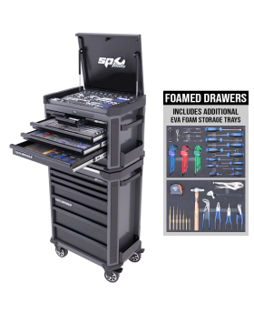 SP Tools TECH SERIES TOOL KIT - 213PC - METRIC ONLY - DIAMOND BLACK - PLUS BONUS EVA TRAYS