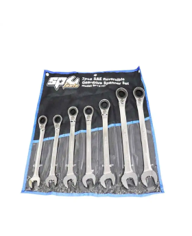 SP TOOLS 7 PIECE SAE REVERSIBLE GEARDRIVE ROE SPANNER SET