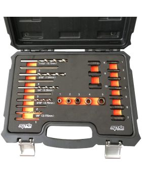 SP TOOLS SCREW EXTRACTOR DRILL & GUIDE SET - 25PC SP31320