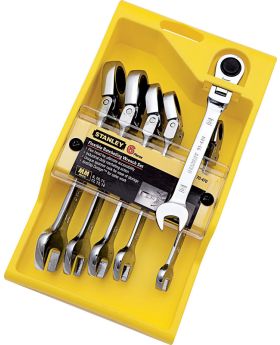 Stanley 70.47 Flex Head Gear Ratchet Spanner Set-6pce