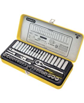 Stanley 89.536 44pc 1/4"Drive Metric & A/F Socket Set