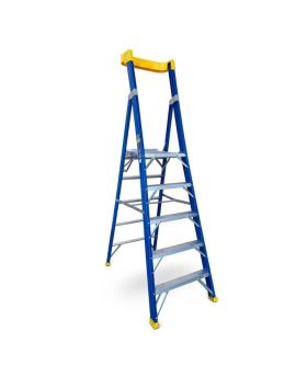 Step-Up STFPL-5 1.5m (5ft) 5-Step Industrial Fiberglass Platform Ladder-JTD