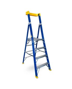 Step-Up STFPL-4 1.2m (4ft) 4-Step Industrial Fiberglass Platform Ladder-JTD