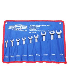 Sp Tools - 888 Tools - Reverse Gear Ratchet Spanner Set In Wallet-9pce t810109