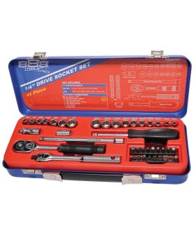 SP TOOLS - 888 TOOLS Socket Set 1/4" Drive 41 Piece T820101