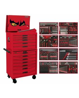 TENG TOOLS 408pce EVA Foam Tool Kit In Tool Box Stack Combo-TCM408EVAN