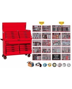 Teng Tools TCMONSTER03  Workshop Monster AF/MM EVA Foam Wide Body Tool Kit-1200Pce- FDD