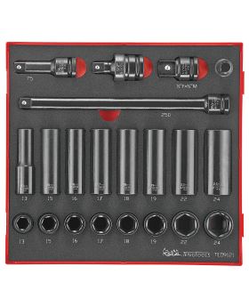 Teng Tools TED9121 21 PIECE 1/2" DRIVE IMPACT SOCKET SET bd