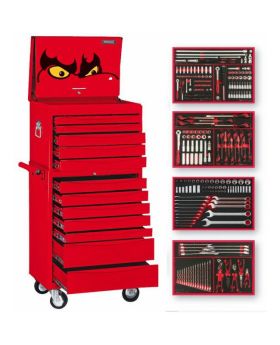 TENG TOOLS TCM272EVA Full Depth Tool Chest & Roller Cabinet Tool Kit With EVA Foam Insert Trays-272pce 