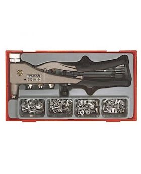 Teng Tools TTNR81 TC Tray 81pce Heavy Duty Hand Rivnut Insert Gun Kit