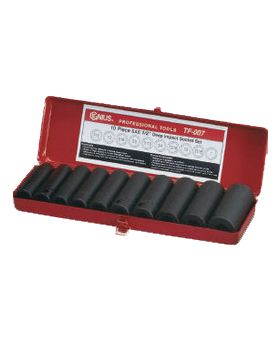 Genius 1/2" Drive 10pce Deep Impact Socket Set-Metric 10mm-24mm