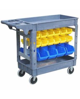 TRADEQUIP Industrial Workshop Trolley 30 Parts Bins 6046