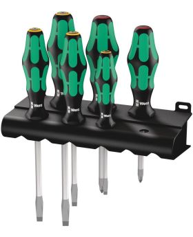 Wera Kraftform Plus SL/PH Screwdriver Set + Rack 6 Pce WER105650-JTD-FDD 