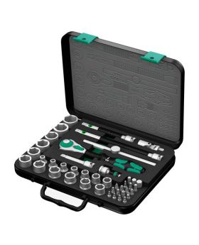 Wera 43 Piece Zyklop Ratchet, Socket & Bit Set 3/8" Square Drive WER003594