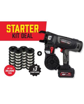 RAPID TOOLS WRAPTOR Starter Kit – WRAP-44 Rebar Tier + 3 Cartons Wire – WGW-3A