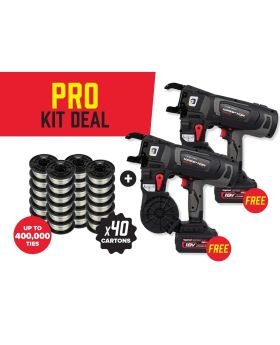 RAPID TOOLS WRAPTOR Pro Kit – Free 2 x WRAP-44 Rebar Tiers + 40 Cartons Wire – WGW-40A