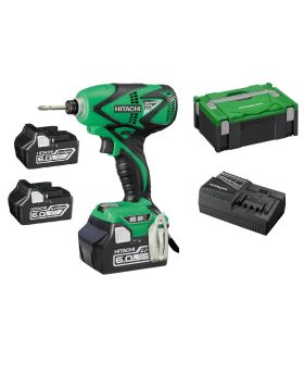 Hitachi WM18DBL(HX)  18V 6.0Ah Li-Ion Cordless Brushless Slide Electronic Pulse Driver Combo Kit 