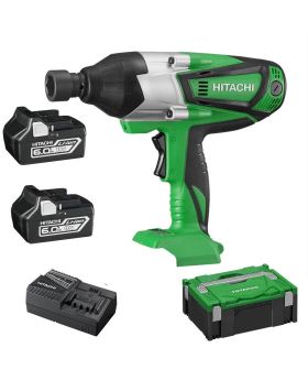 Hitachi WR18DSHL(HX) 18V 6.0Ah Cordless Slide High Torque Impact Wrench Combo Kit 